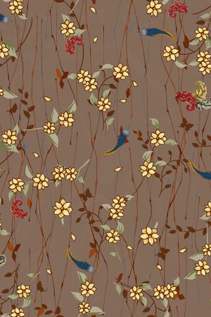 连衣裙印花华亿平台图片