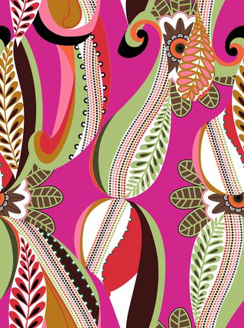 561687-满版佩斯利花卉印花设计