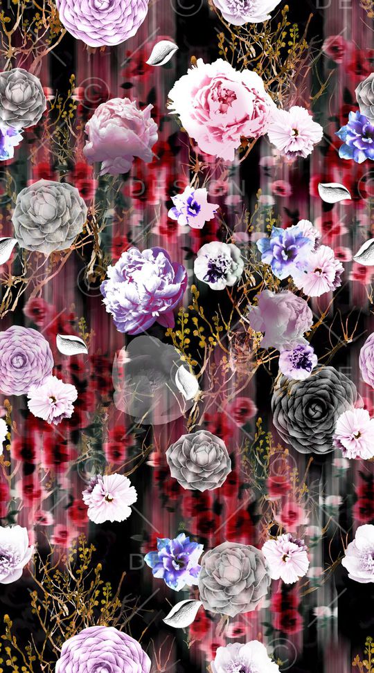 花卉 特殊机理 模糊印花华亿平台图片