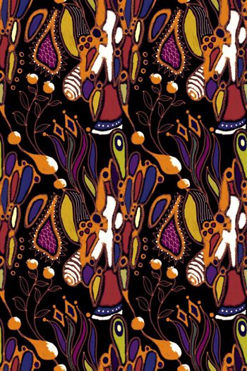 561740-cp纯手绘原创抽象装饰图形女针织衫