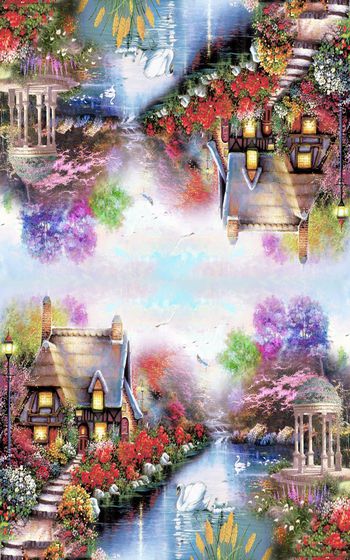 561746-定位女士中长裙  时尚 大牌 风景