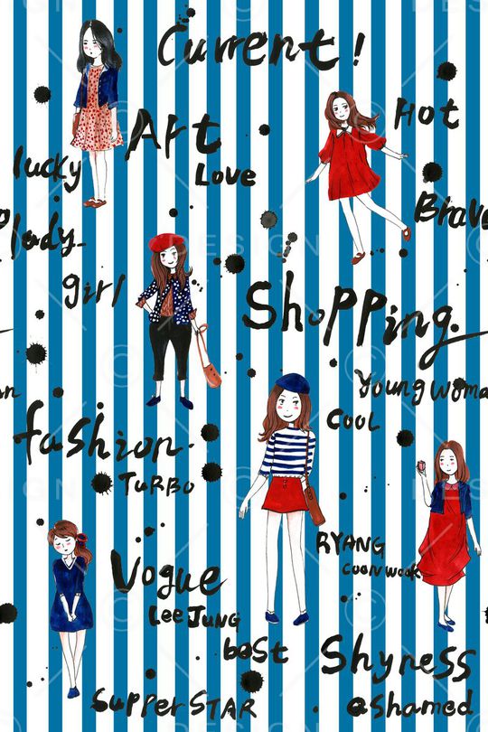 卡通时尚印花华亿平台图片