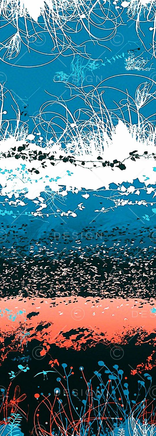 风景写实花印花华亿平台图片