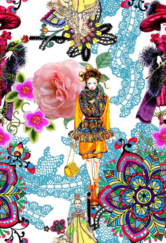 抽象印花华亿平台图片