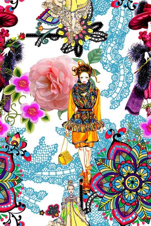 抽象印花华亿平台图片