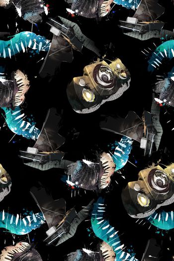 561867-音乐钢琴手风情音乐符号