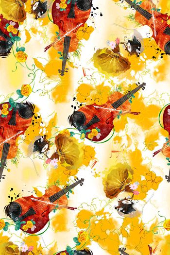 561871-音乐播放器钢琴小提琴唱片机音乐符号