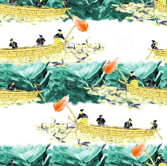 中国风印花华亿平台图片