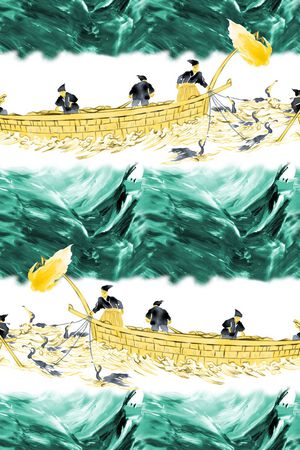 中国风印花华亿平台图片