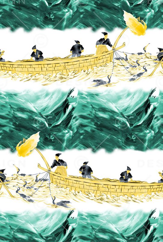 中国风印花华亿平台图片