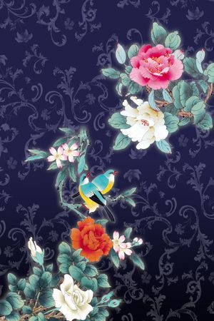 中国风印花华亿平台图片