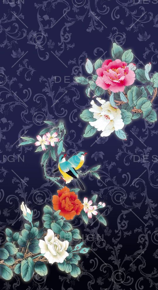 中国风印花华亿平台图片