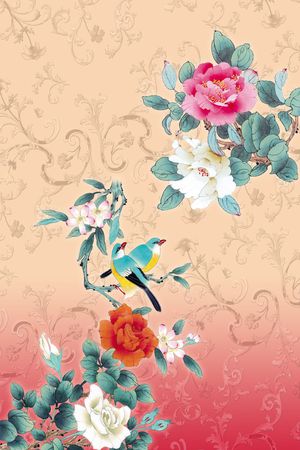 中国风印花华亿平台图片