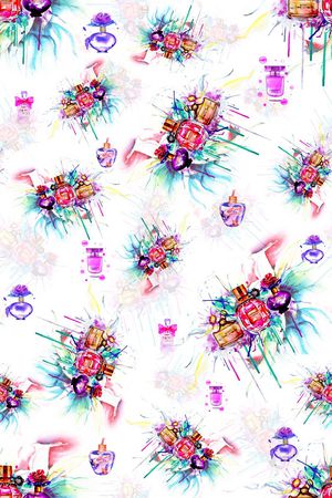 香水瓶印花华亿平台图片