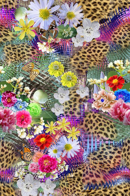 豹纹印花华亿平台图片