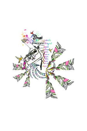 女装手绘时尚素材胸花印花华亿平台图片