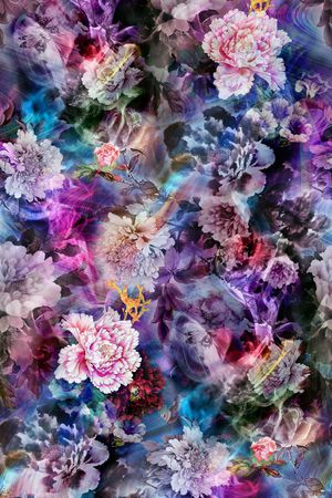 花卉纹样印花华亿平台图片