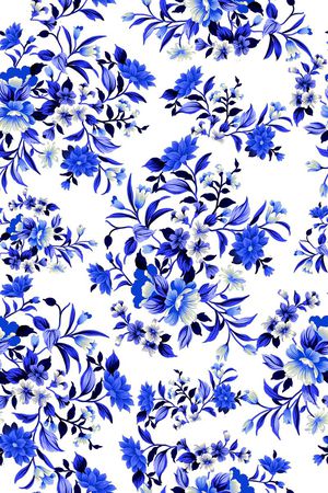 中国风 复古 花卉 服装 家纺 箱包印花华亿平台图片