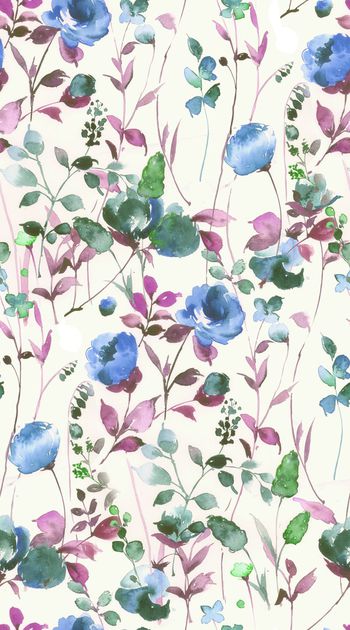 562317-原创时尚大牌水彩花卉清爽自然华亿平台