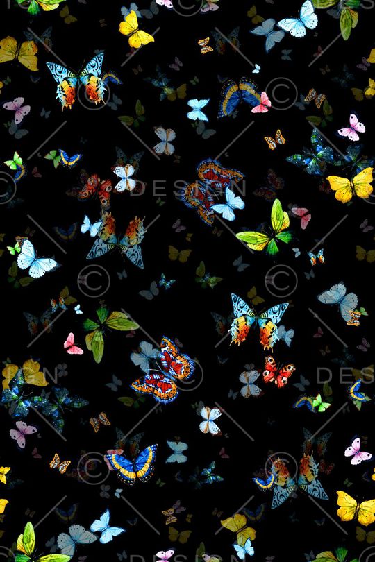 蝴蝶印花华亿平台图片