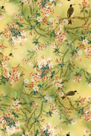 国画工笔印花华亿平台图片