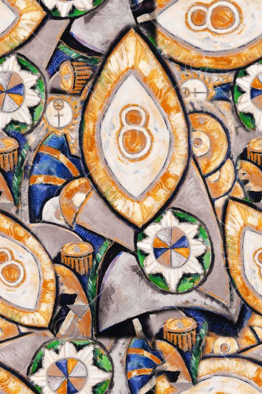 手绘 时尚 创意 立体 几何 油画  欧美 大牌 复古 抽象印花华亿平台图片