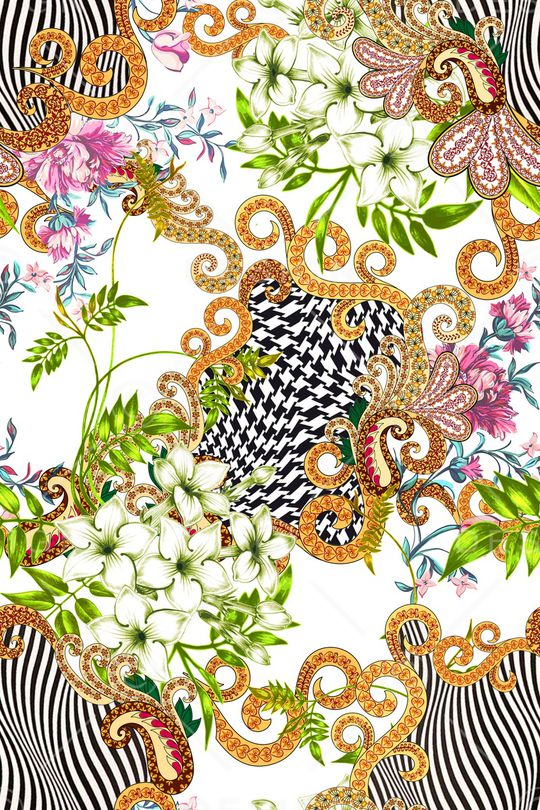 花卉印花华亿平台图片