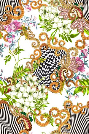 花卉印花华亿平台图片