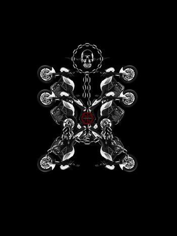 562412-抽象变形机器人定位男装图案