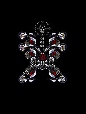 562413-抽象变形机器人定位男装图案