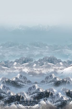 风景  雪山  山脉印花华亿平台图片