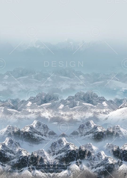 风景  雪山  山脉印花华亿平台图片