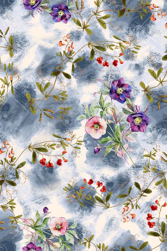 素雅清新印花华亿平台图片