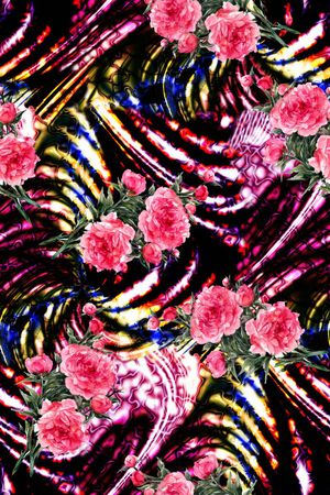 抽象笔刷印花华亿平台图片