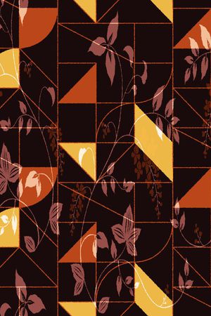 几何 方块  树枝  花卉  随性印花华亿平台图片