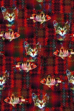 红色格子印花华亿平台图片