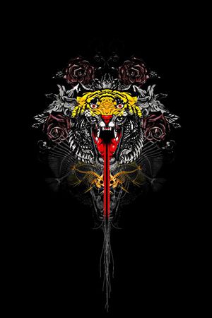 抽象男装图案印花华亿平台图片