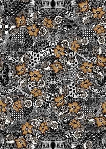 562911-抽象几何拼块花卉男装图案