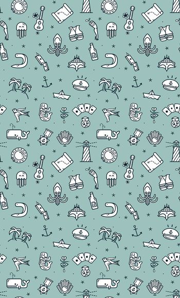 562958-时尚简洁航海风男装图案