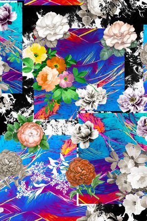 花卉印花华亿平台图片