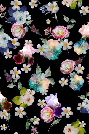 花卉印花华亿平台图片