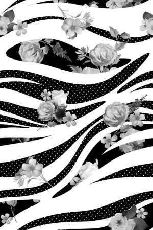 黑白印花华亿平台图片