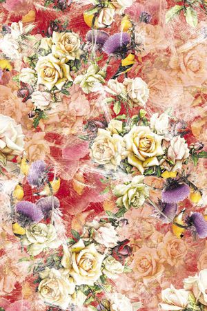 花卉印花华亿平台图片