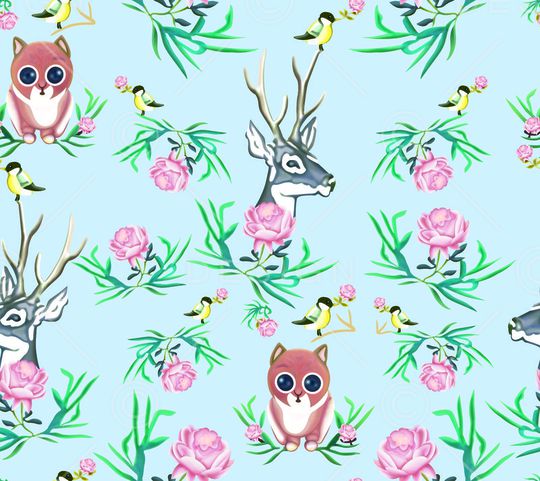 抽象花卉印花华亿平台图片