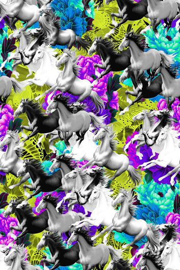 563169-复古花骏马国画牡丹女装时尚