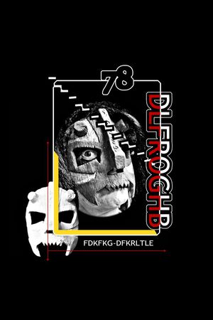 抽象男装图案印花华亿平台图片