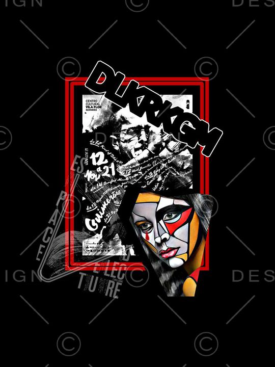 抽象男装图案印花华亿平台图片