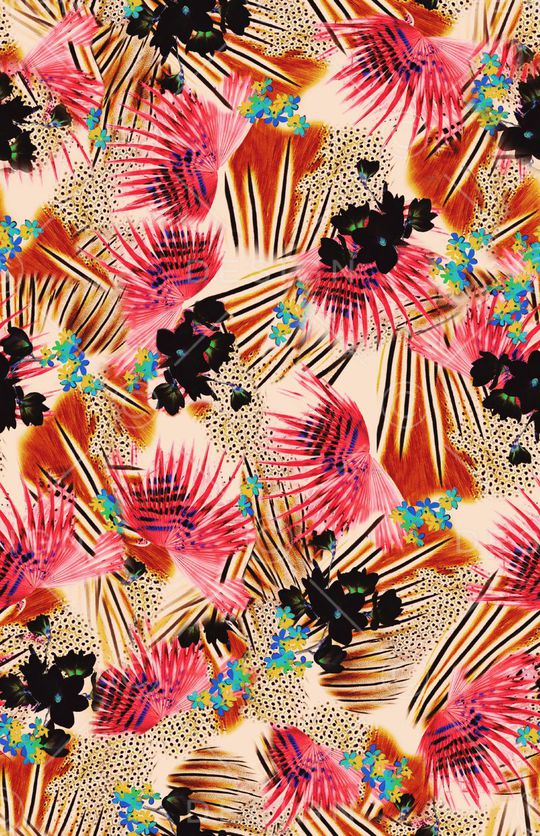 多元素拼接印花华亿平台图片