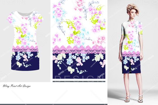 花卉印花华亿平台图片