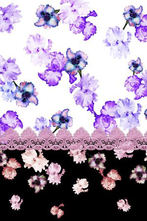 花卉印花华亿平台图片